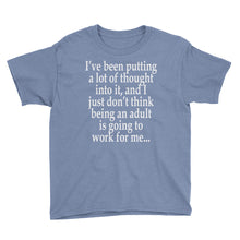 Not Going to Work For Me Youth Short Sleeve T-Shirt
