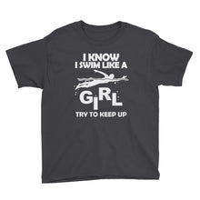 Swim Like a Girl Youth Short Sleeve T-Shirt