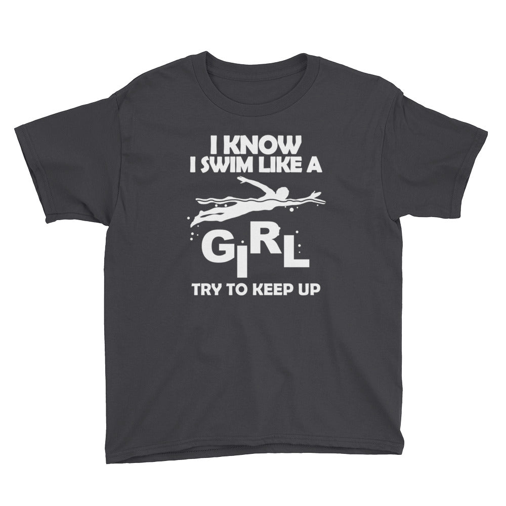 Swim Like a Girl Youth Short Sleeve T-Shirt