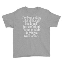 Not Going to Work For Me Youth Short Sleeve T-Shirt