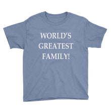 World's Greatest Family Youth Short Sleeve T-Shirt