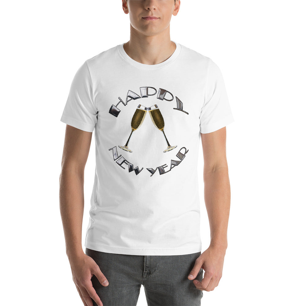 Happy New Year Champagne Short-Sleeve Unisex T-Shirt