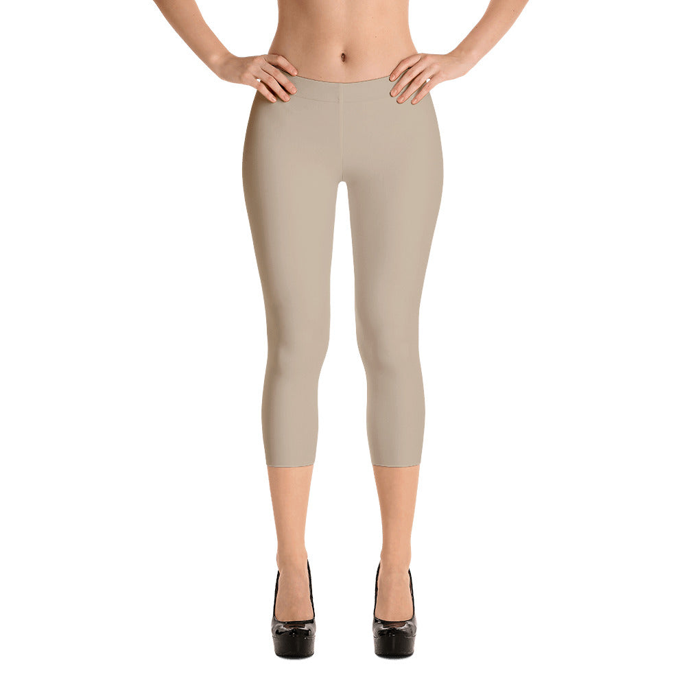 Tan Capri Leggings