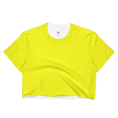Yellow Ladies Crop Top