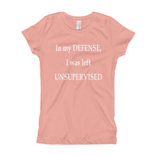 Girl's T-Shirt - I was left unsupervised
