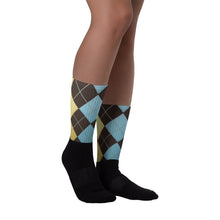 Argyle Black foot socks