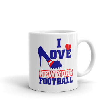 I Love New York Football Mug