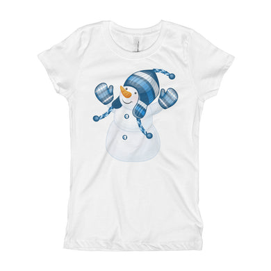 Girl's T-Shirt - Snowman.