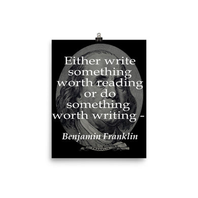 Write something worth reading poster