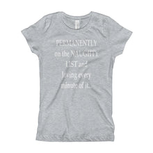 Girl's T-Shirt - Permanently on the Naughty List