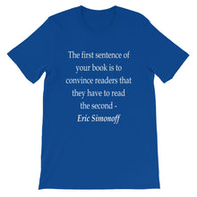 The First Sentence t-shirt