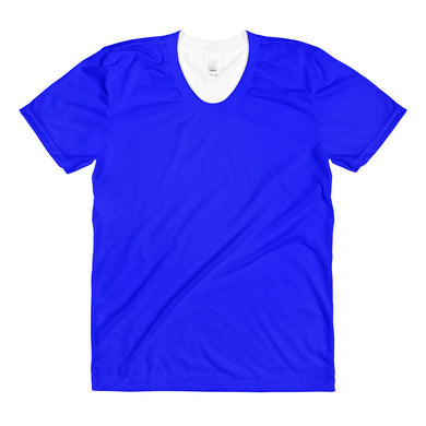 Blue women’s crew neck t-shirt