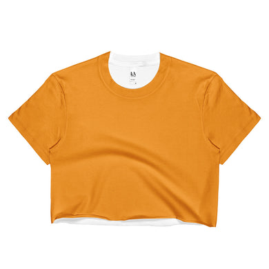 Orange Ladies Crop Top