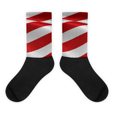 Red and White foot socks