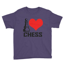 I Love Chess Youth Short Sleeve T-Shirt