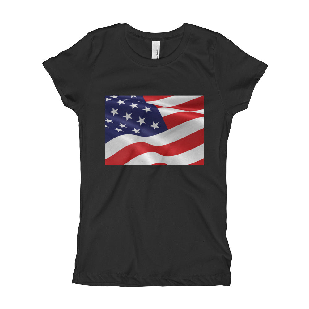 Girl's T-Shirt - American Flag