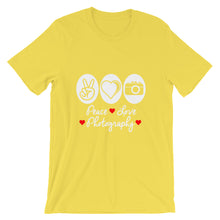 Peace Love Photography t-shirt