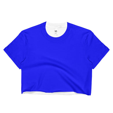 Blue Ladies Crop Top