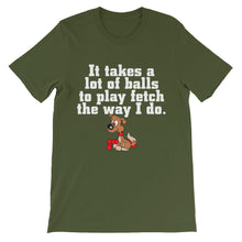It Takes a Lot of Balls to Play Fetch t-shirt