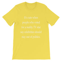 Celebrities and Politics t-shirt