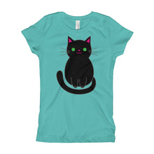 Girl's T-Shirt - Black Cat