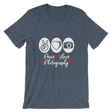 Peace Love Photography t-shirt