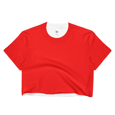Red Ladies Crop Top