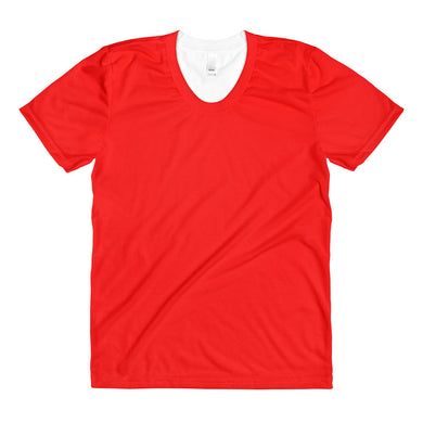 Red women’s crew neck t-shirt