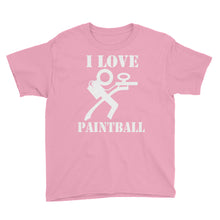 I Love Paintball Youth Short Sleeve T-Shirt
