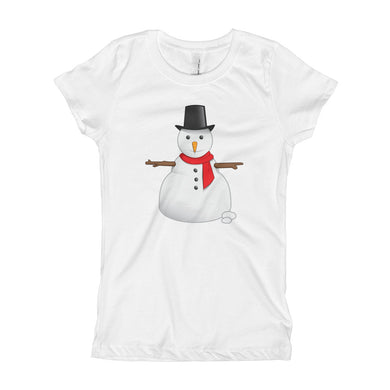 Girl's T-Shirt - Snowman.