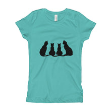 Girl's T-Shirt - Black Cats