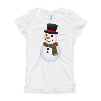 Girl's T-Shirt - Snowman.