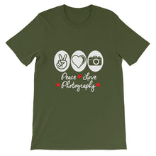 Peace Love Photography t-shirt