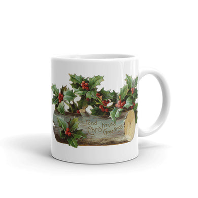 Vintage Yule Log Mug