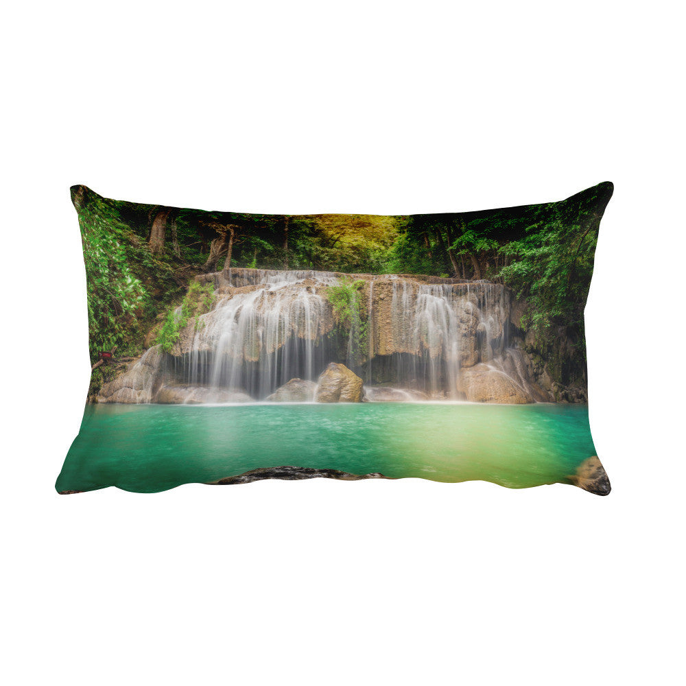 Tropical Waterfall Pillow