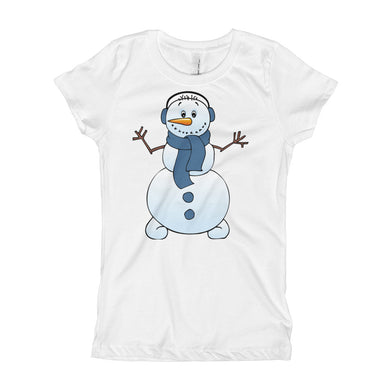 Girl's T-Shirt - Snowman.