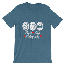 Peace Love Photography t-shirt