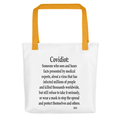 Covidiot Tote bag