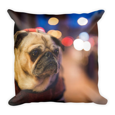 Pug in the City Pillow