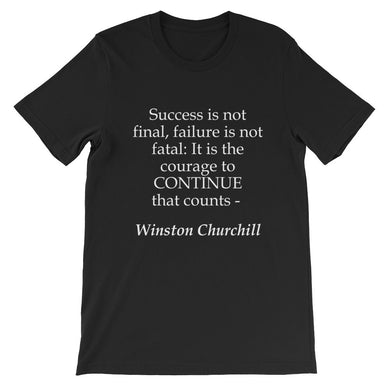 The courage to continue t-shirt