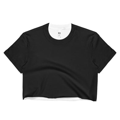 Black Ladies Crop Top