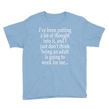 Not Going to Work For Me Youth Short Sleeve T-Shirt