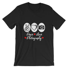 Peace Love Photography t-shirt