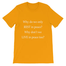 Live in Peace t-shirt