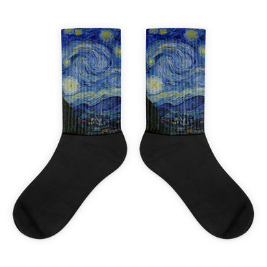 Starry Night Black foot socks