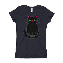 Girl's T-Shirt - Black Cat