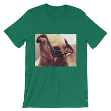 Dog with glasses t-shirt