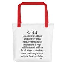 Covidiot Tote bag