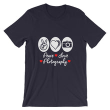 Peace Love Photography t-shirt
