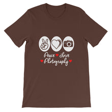 Peace Love Photography t-shirt